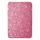 Lichtroze roos faux sparkles glitter badmat (Voorkant Verticaal)