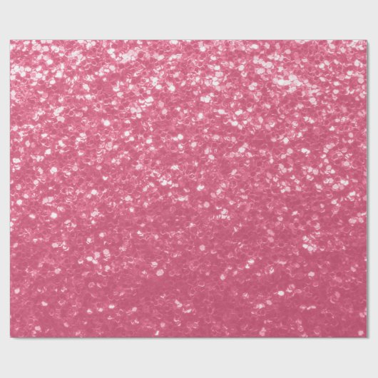 Lichtroze roos faux sparkles glitter cadeaupapier (Vlak)