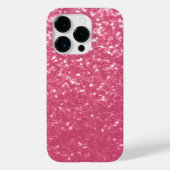 Lichtroze roos faux sparkles glitter Case-Mate iPhone case (Achterkant)