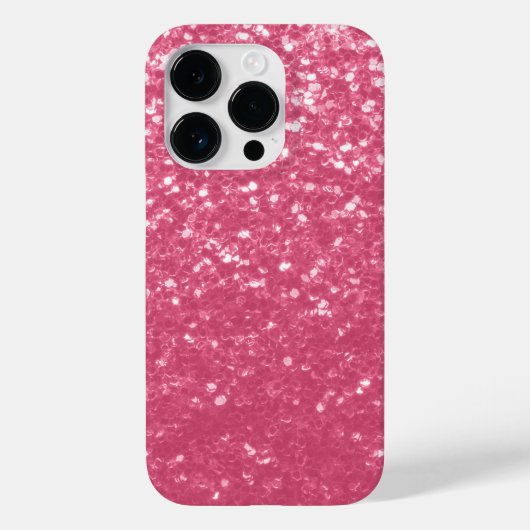 Lichtroze roos faux sparkles glitter Case-Mate iPhone case (Achterkant)