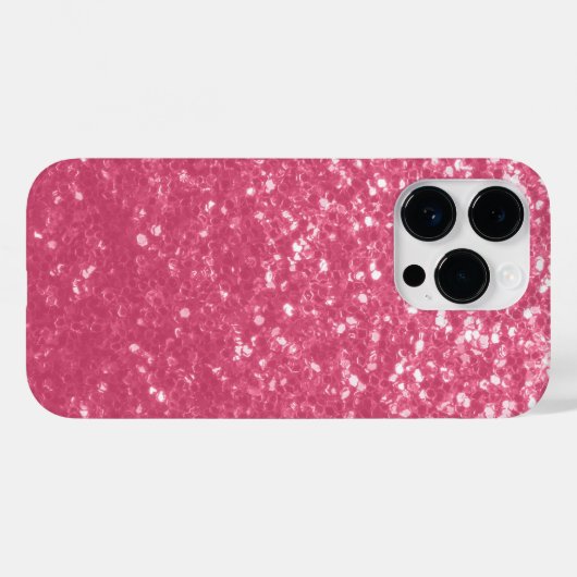 Lichtroze roos faux sparkles glitter Case-Mate iPhone case (Achterkant (horizontaal))