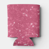 Lichtroze roos faux sparkles glitter Monogram Blikjeskoeler (Achterkant)