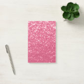 Lichtroze roos faux sparkles glitter post-it® notes (Kantoor)