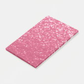 Lichtroze roos faux sparkles glitter post-it® notes (Schuin)