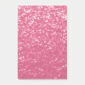 Lichtroze roos faux sparkles glitter post-it® notes (Voorkant)
