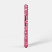 Lichtroze roos faux sparkles glitter samsung galaxy hoesje (Rechterkant)