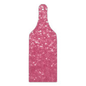 Lichtroze roos faux sparkles glitter snijplank (Voorkant)