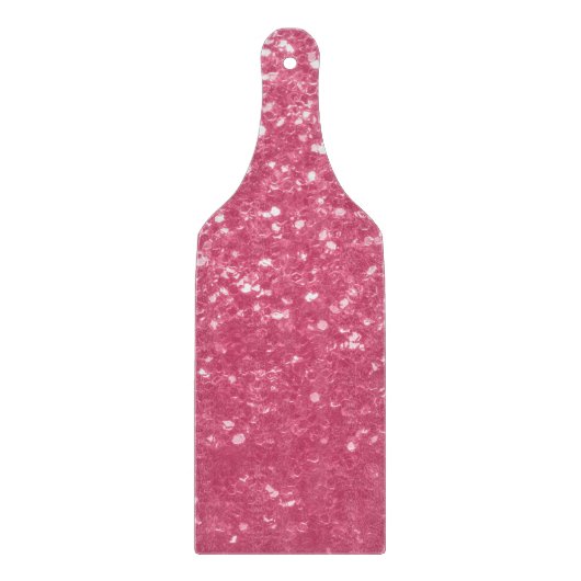 Lichtroze roos faux sparkles glitter snijplank (Voorkant)