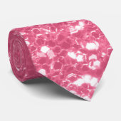 Lichtroze roos faux sparkles glitter stropdas (Opgerold)