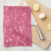 Lichtroze roos faux sparkles glitter theedoek (Quarter Fold)