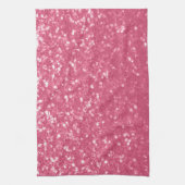 Lichtroze roos faux sparkles glitter theedoek (Verticaal)