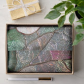 Lichtroze Roos Nep Gebrandschilderd Glas Pastel Tissuepapier (Geschenk)