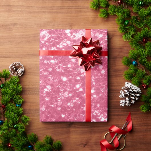 Lichtroze roos nepschittering glitters cadeaupapier (Feestdagen Geschenken)