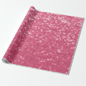 Lichtroze roos nepschittering glitters cadeaupapier (Uitgerold)