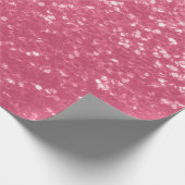 Lichtroze roos nepschittering glitters cadeaupapier (Hoek)