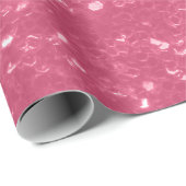 Lichtroze roos nepschittering glitters cadeaupapier (Rol Hoek)