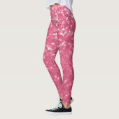 Lichtroze roos nepschittering glitters leggings (Links)