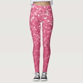 Lichtroze roos nepschittering glitters leggings