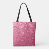 Lichtroze roos nepschittering glitters tote bag (Achterkant)