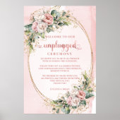 Lichtroze Roze Goud Romantische Ongekoppelde Cerem Poster (Voorkant)