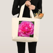 Lichtroze roze roze grote canvas tas (Voorkant (product))