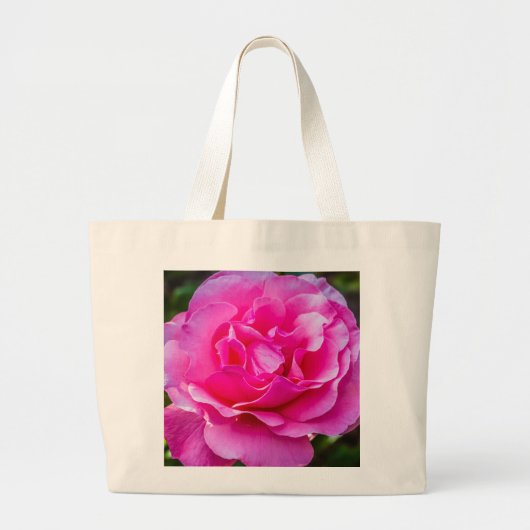 Lichtroze roze roze grote canvas tas (Voorkant)