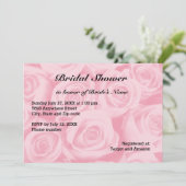 Lichtroze Rozen achtergrond Vrijgezellenfeest Kaart (Staand voorkant)