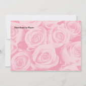 Lichtroze Rozen achtergrond Vrijgezellenfeest Kaart (Achterkant)