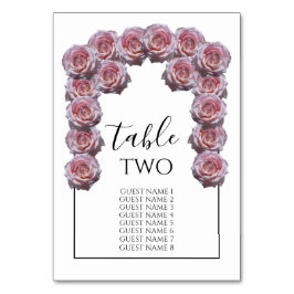 Lichtroze Rozen Bindende Gastnamen Kaart