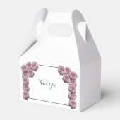 Lichtroze Rozen bruiloft Bedankdoosjes (Achterkant)