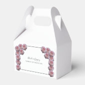 Lichtroze Rozen bruiloft Bedankdoosjes (Voorkant Zijde)