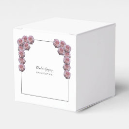 Lichtroze Rozen bruiloft Bedankdoosjes