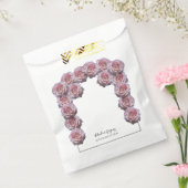 Lichtroze Rozen bruiloft Bedankzakje (Gezegeld)