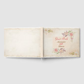 Lichtroze Rozen bruiloft Gastenboek (Volledig)
