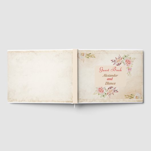 Lichtroze  Rozen bruiloft Gastenboek (Volledig)