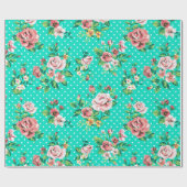 Lichtroze Rozen en knoppen Cadeaupapier (Vlak)