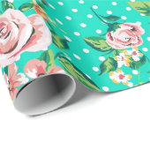 Lichtroze Rozen en knoppen Cadeaupapier (Rol Hoek)