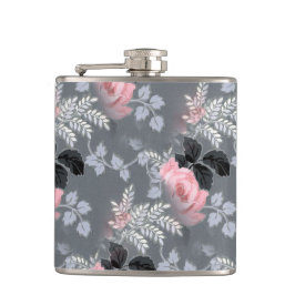 Lichtroze Rozen Patroon Heupfles