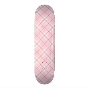 Lichtroze ruit persoonlijk skateboard