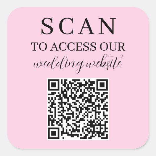 Lichtroze scan om toegang te krijgen tot de trouww vierkante sticker (Voorkant)