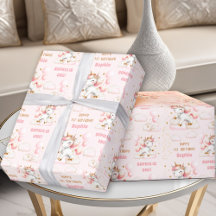 Lichtroze Schattige Eenhoorn Meisje 1e Verjaardags