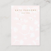 Lichtroze sierjuwelen visitekaartje (Voorkant)