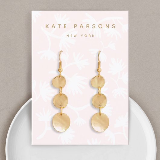 Lichtroze sierjuwelen visitekaartje