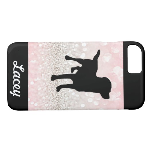 Lichtroze sparkle Dog op maat Case-Mate iPhone Case (Achterkant (Horizontaal))
