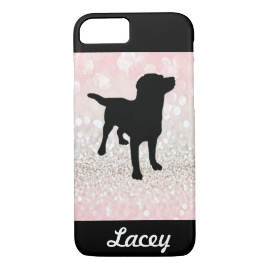 Lichtroze sparkle Dog op maat Case-Mate iPhone Case (Achterkant)