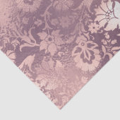 Lichtroze Stencil Flowers op ontlepagina lavender Tissuepapier (Detail)