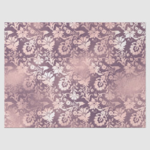 Lichtroze Stencil Flowers op ontlepagina lavender Tissuepapier