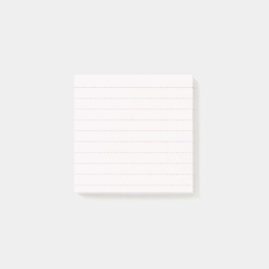 Lichtroze stip regel Post-it notes (Voorkant)