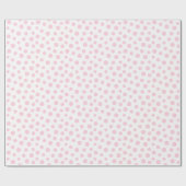 Lichtroze Stippen op wit omslagpapier Cadeaupapier (Vlak)