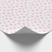 Lichtroze Stippen op wit omslagpapier Cadeaupapier (Hoek)